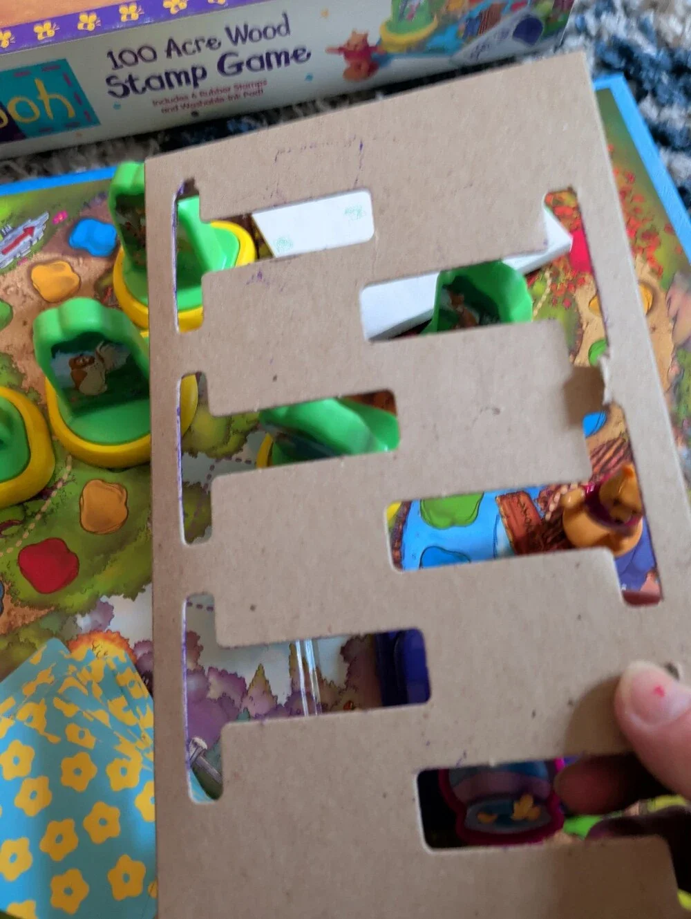 Vintage Parker Brother 100 Acre Wood Stamp Game - Kids Stamping Playset